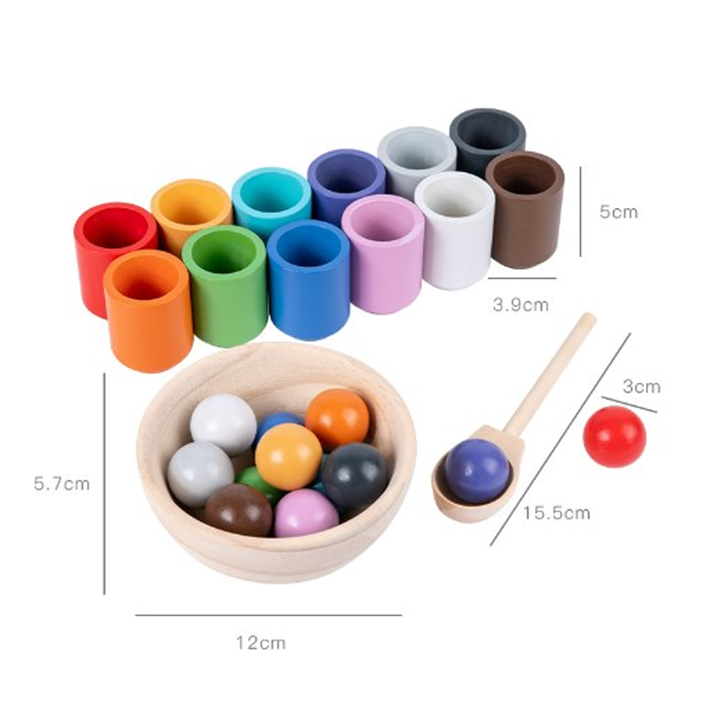 đ SzivĂĄrvĂĄnygolyĂłk poharakban Montessori jĂĄtĂ©kok kisgyermekeknek đ¶đ§