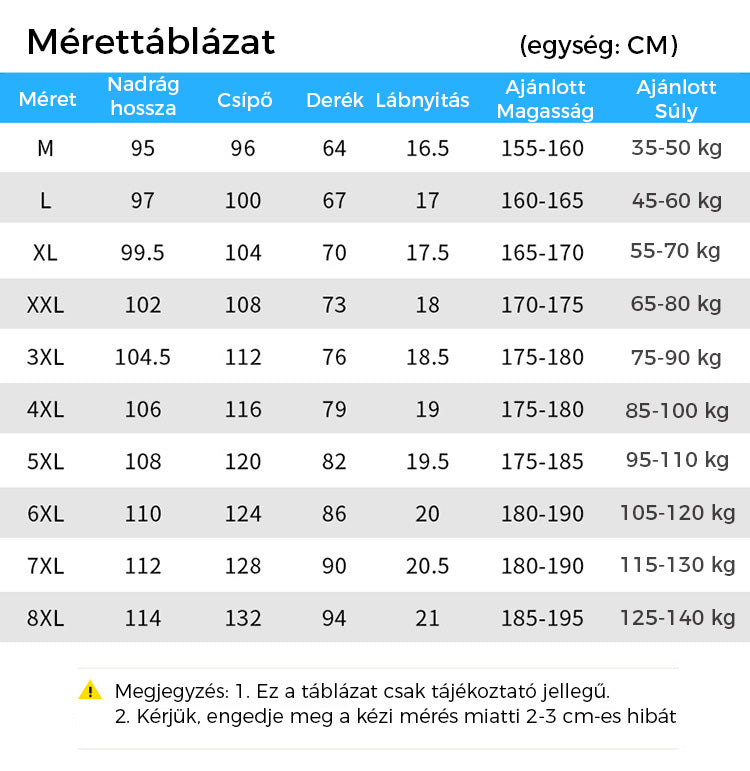 UTOLSÓ NAP 50% KEDVEZMÉNY 🔥 Gyorsan száradó unisex nadrág extra nagy sztreccsel
