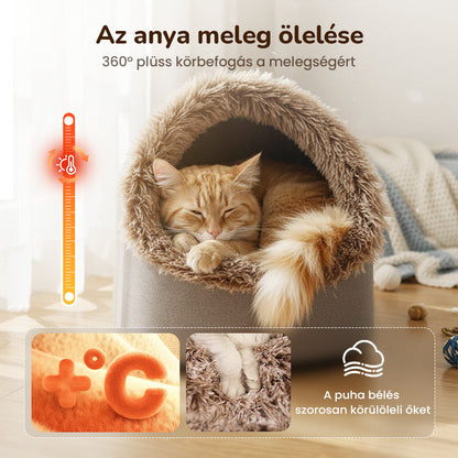 💥Forró akció 🐾OFF Téli meleg kisállat barlangágy🐈🐕