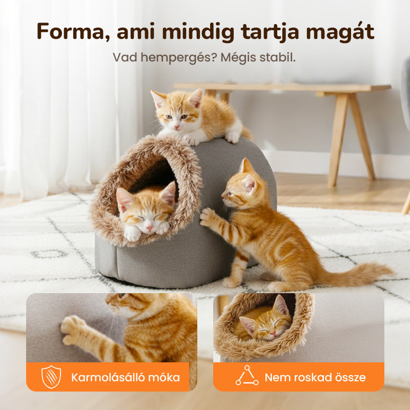 💥Forró akció 🐾OFF Téli meleg kisállat barlangágy🐈🐕