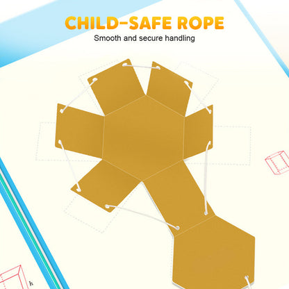 👶✨Húzószálas 3D geometriai tanulási könyv