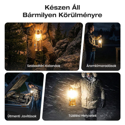 ⛺️Napenergiával működő, behúzható kempinglámpa