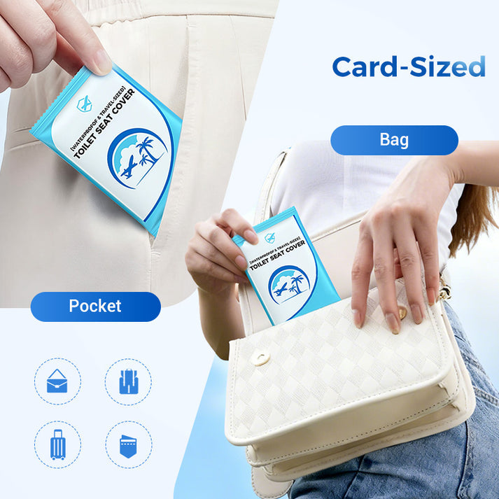 🛡️ Az egészségért! 🌿 Biológiailag lebomló egyszer használatos műanyag vécéülke-védő 🥰