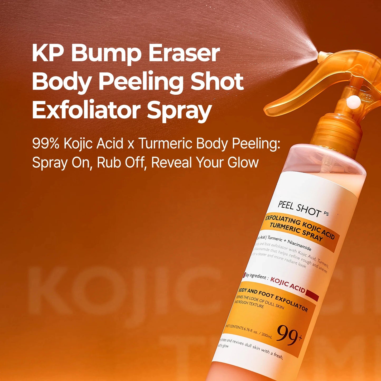 🌟Peel Shot Keratin Ápolás Kojic Sav Kurkuma Spray