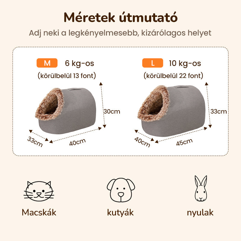 💥Forró akció 🐾OFF Téli meleg kisállat barlangágy🐈🐕