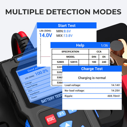 💥BT300 Autóakkumulátor-tesztelő 12 V-os terheléses tesztelő