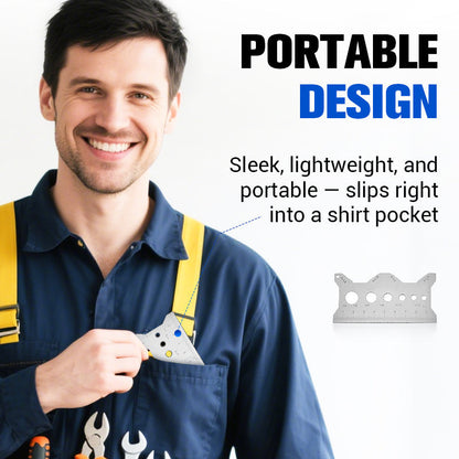 🎉 Rozsdamentes acél kétoldalas csavar mérőkártya