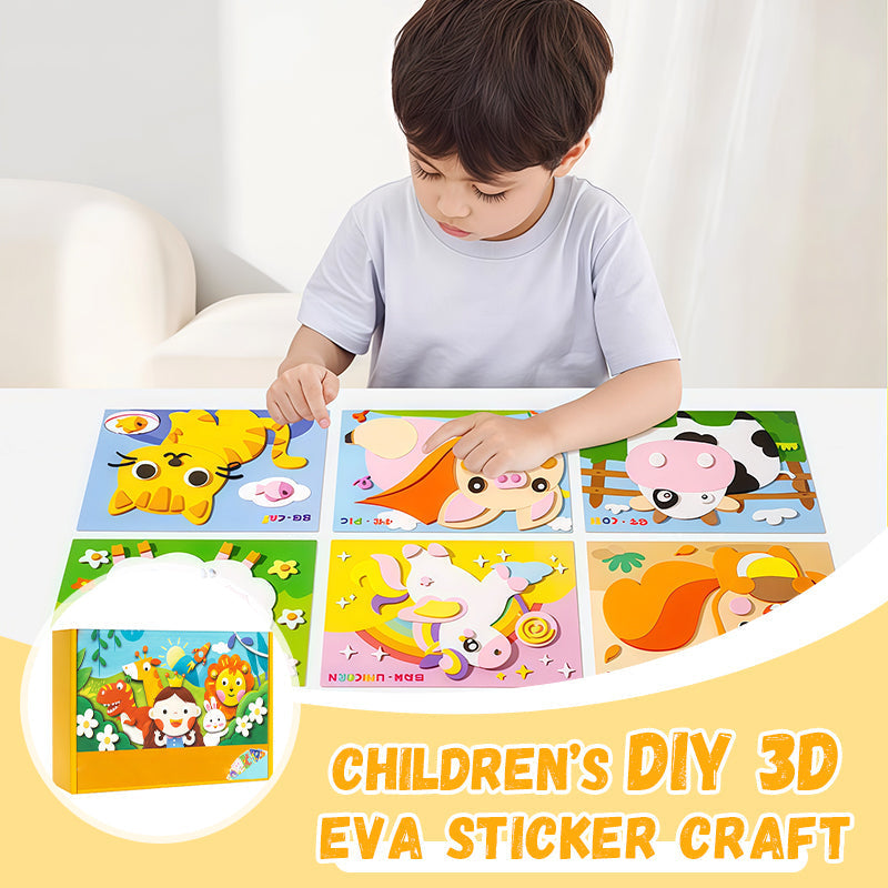🧩🎨Gyerekek számára készült DIY 3D EVA matricás kézműves foglalkozás