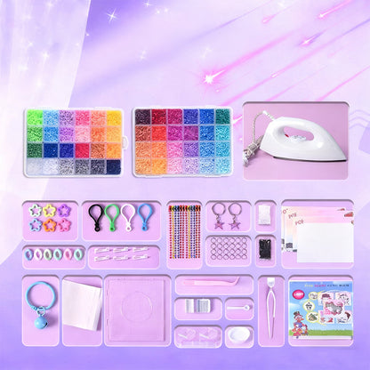 🎁🎨 Teljes kézzel készített gyöngyös szett 👧✂️