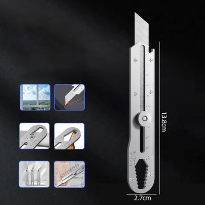 Többcélú univerzális kés behúzható, letörhető pengével