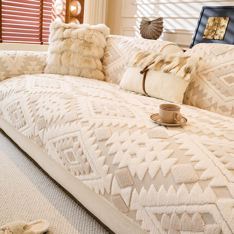 🛋️✨Modern geometrikus plüss kanapéhuzat