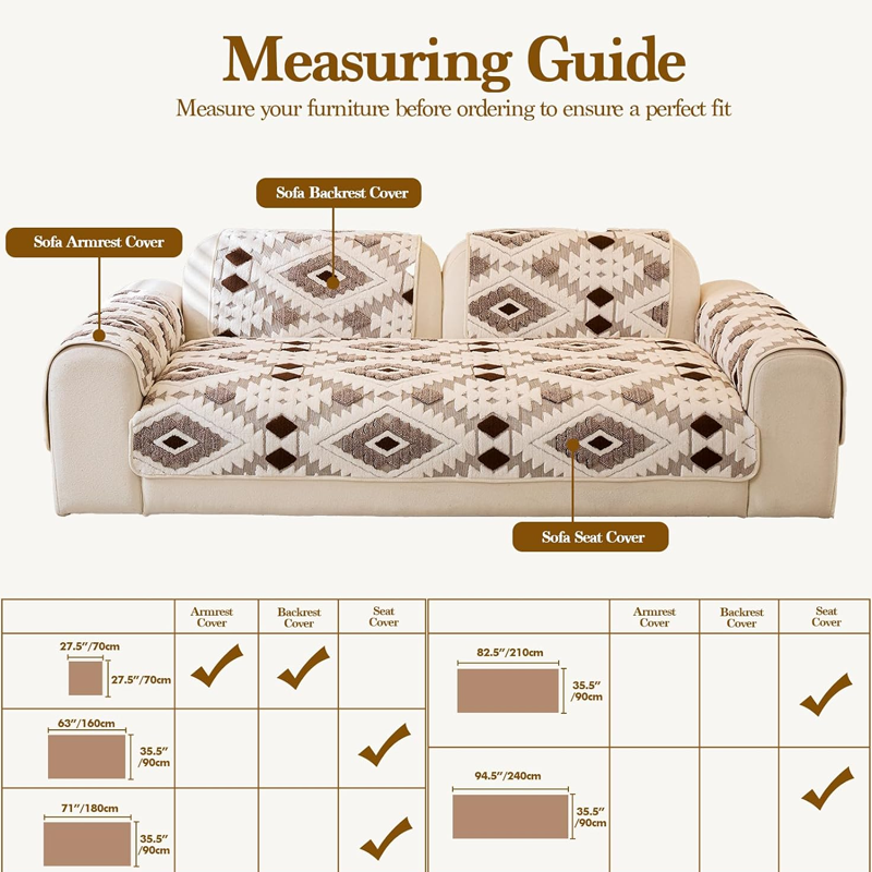 🛋️✨Modern geometrikus plüss kanapéhuzat