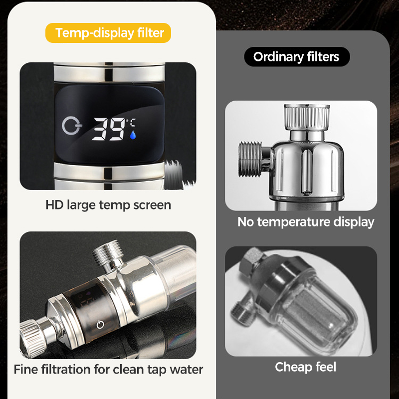 💧LED digitális zuhanyhőmérő és vízszűrő