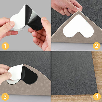 💕🏡Szív alakú, újrafelhasználható, csúszásgátló szőnyegfogók