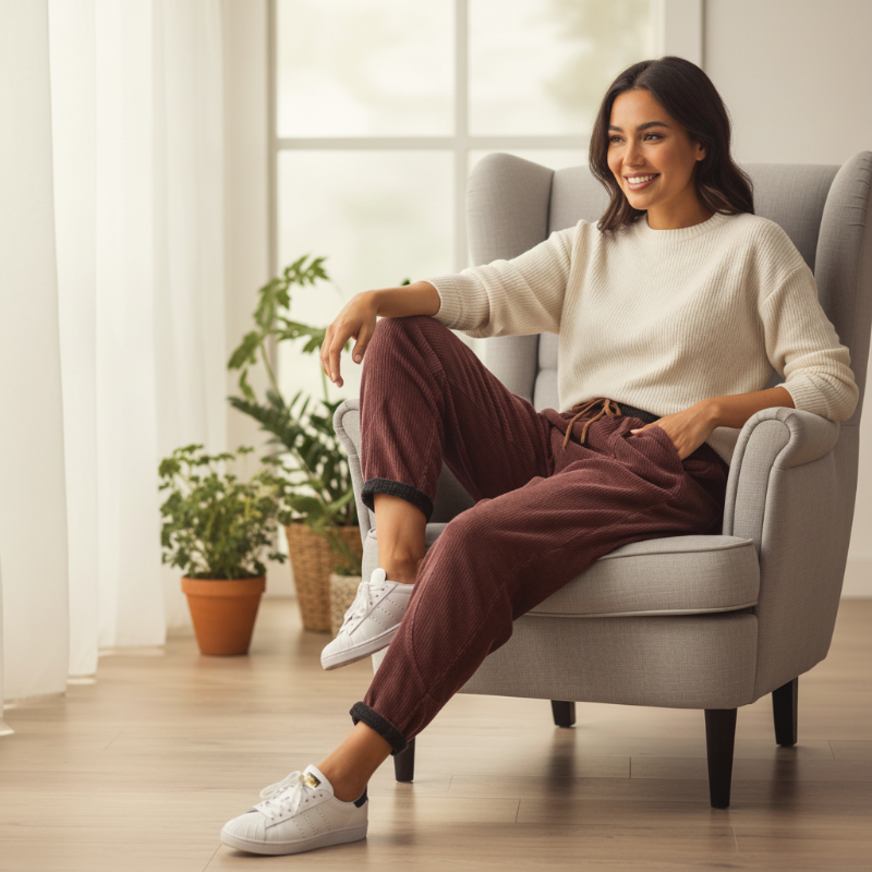 🔥👖Női téli meleg plüssbélésű kordbársony haremnadrág